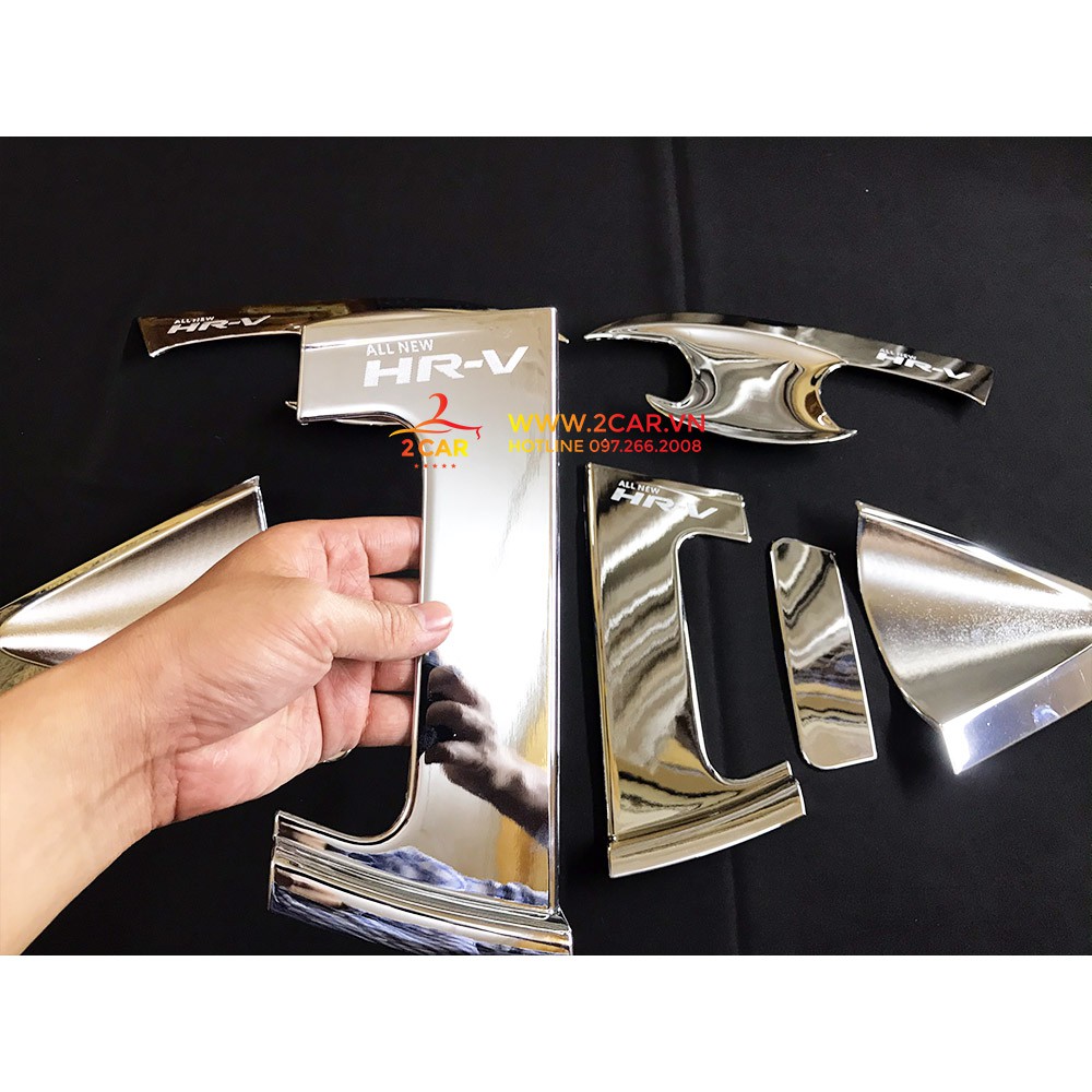 Bộ ốp tay, hõm xe Honda HRV 2018 - 2021, mạ crom cao cấp