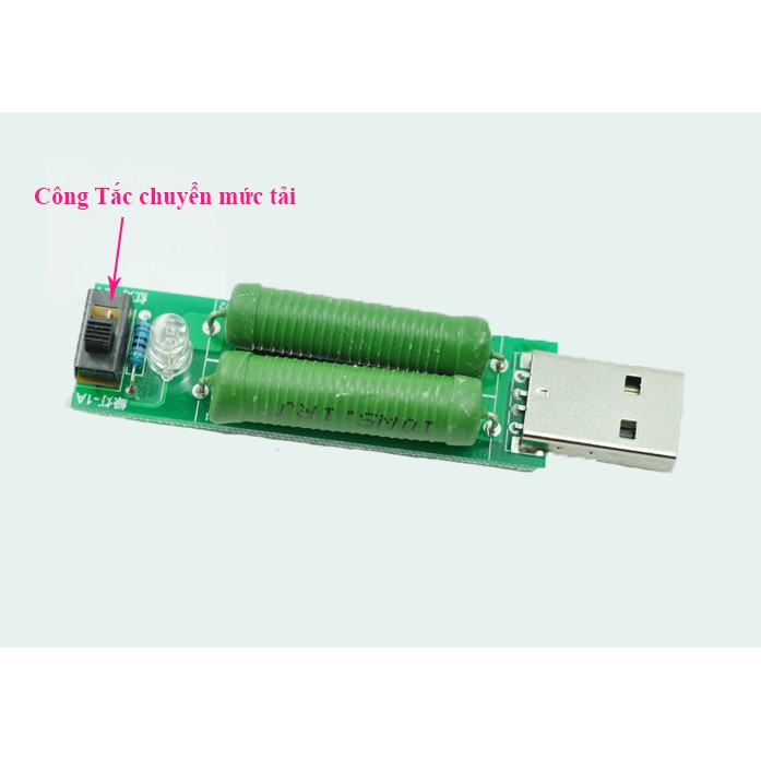 Tải Giả Lập 1A/2A Dùng Test Pin Sạc Dự Phòng, Cốc Sạc, Xả Nhanh Điện Áp Pin 18650