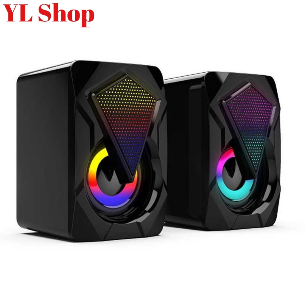 Bộ Loa Máy Tính Mini Dáng Game Thủ X2 Để Bàn Cao Cấp Âm Thanh Siêu Trầm Hỗ Trợ USB 2.0 Bộ 2 Loa