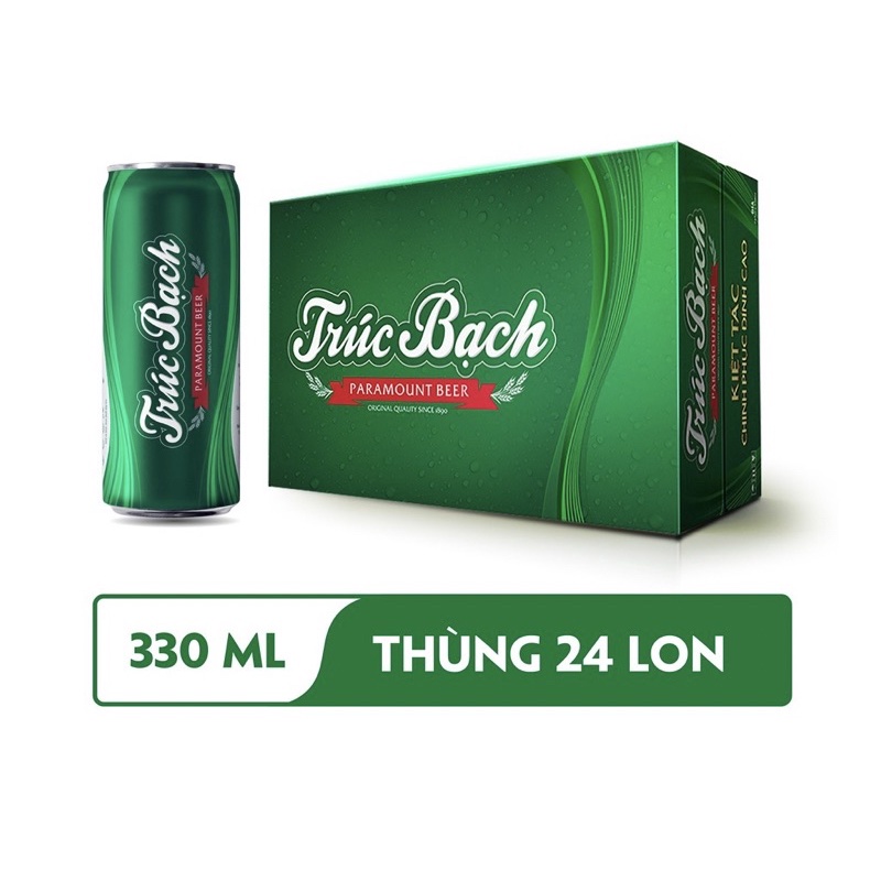 Thùng bia Trúc Bạch 24 lon cao x 330ml Date mới nhất