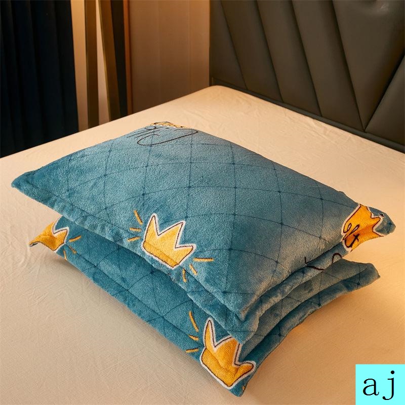 Cặp vỏ gối bằng vải nỉ lông cừu san hô giữ ấm kích thước 48X74