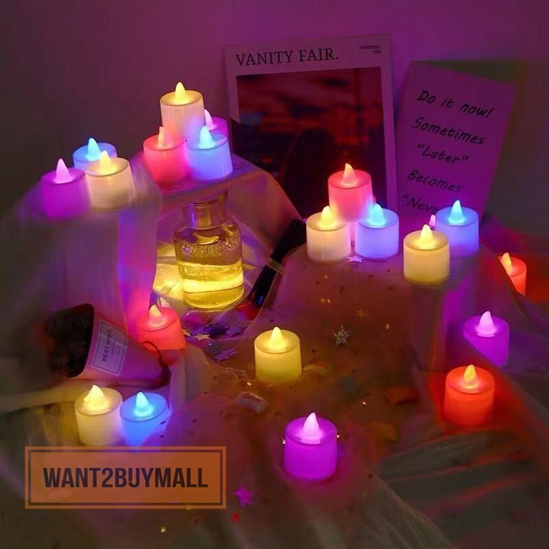 Đèn led hình cây nến xinh xắn nhiều màu sắc