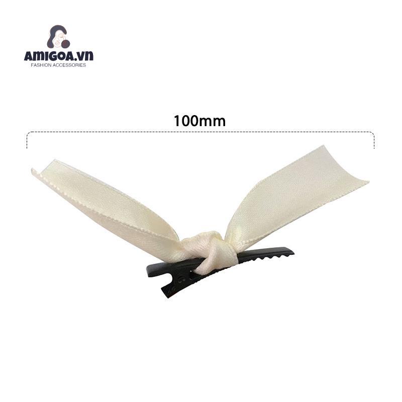 ✨✨Kẹp tóc nơ ren họa tiết hoa màu trắng dễ thương phong cách nhật bản lolita