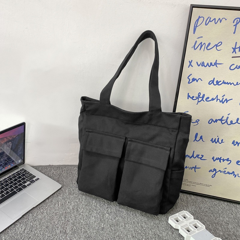Túi vải canvas IELGY nhiều ngăn đựng sức chứa lớn phong cách Hàn Quốc cho nữ