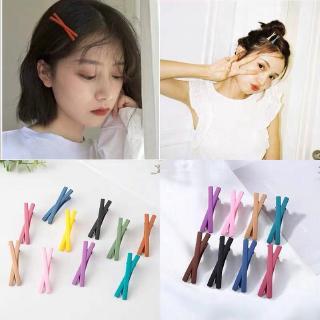 Kẹp Tóc Kim Loại Màu Trơn Phong Cách Hàn Quốc Cho Nữ