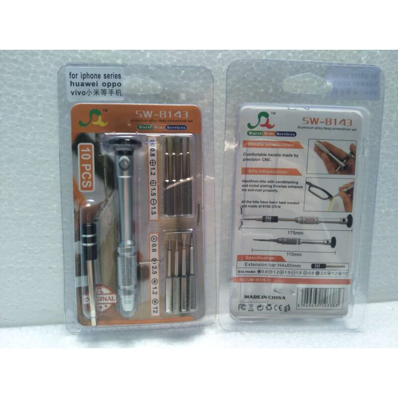 Bộ vít tháo lắp điện thoại sw-8143 đa năng 10 món Store4girls