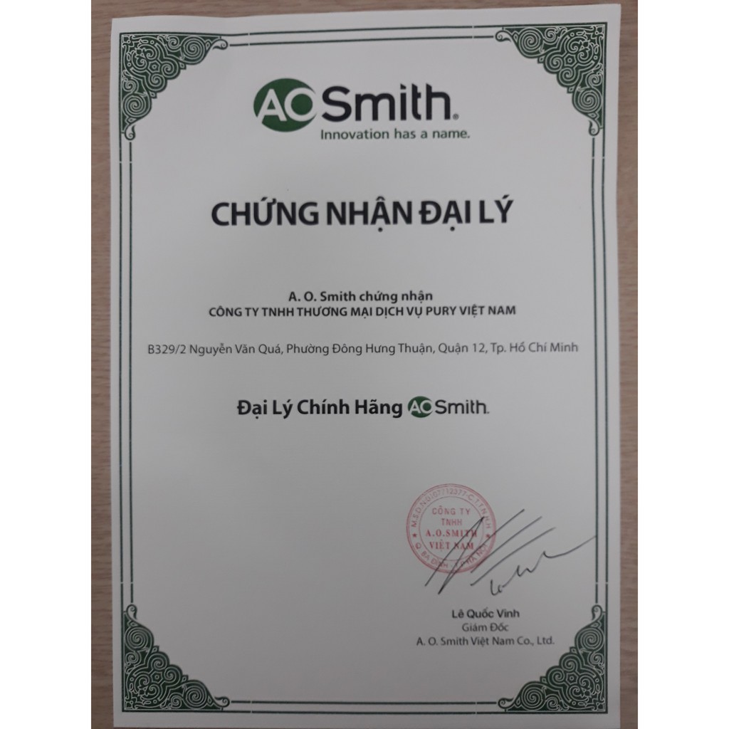 [Mã ELMS05 giảm 5% đơn 300k]Máy Lọc Nước A. O. Smith G2 (MIỄN PHÍ LẮP ĐẶT &amp; TẶNG BÚT THỬ NƯỚC TDS)