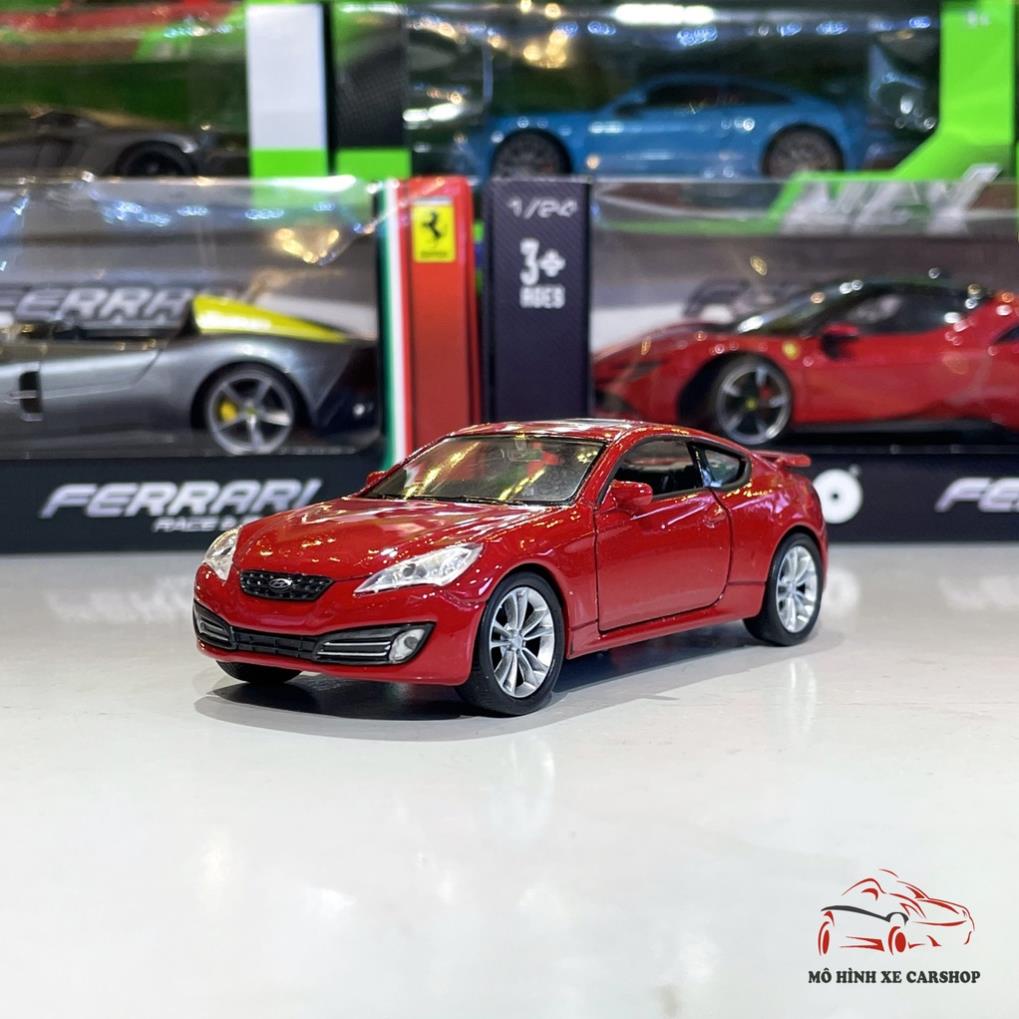 Mô hình xe ô tô Hyundai Genesis Coupe tỉ lệ 1:36 welly đỏ