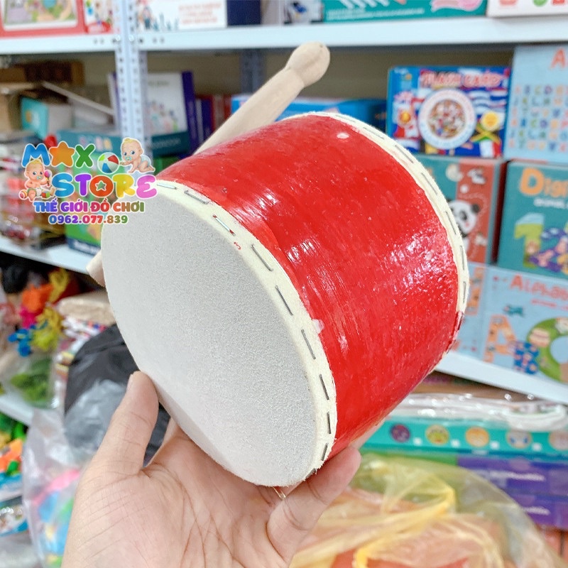 BỘ TRỐNG CON, TRỐNG DA TRUNG THU SIZE NHỎ CHO TRẺ EM, TRỐNG DA TRUYỀN THỐNG