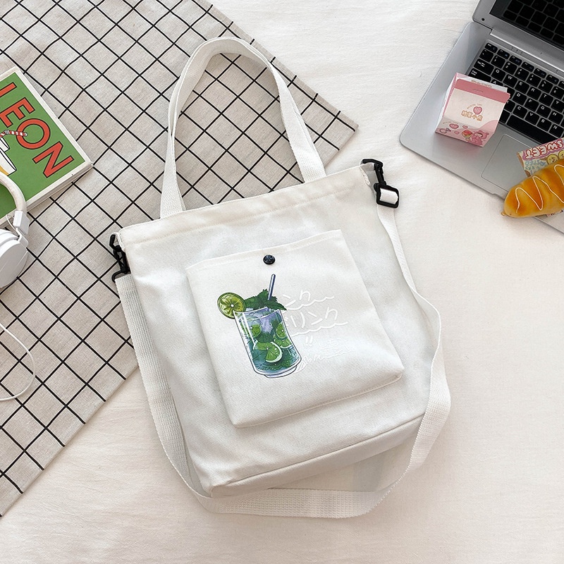 Túi Vải Canvas Đeo Chéo Thời Trang Mùa Hè Dành Cho Nữ