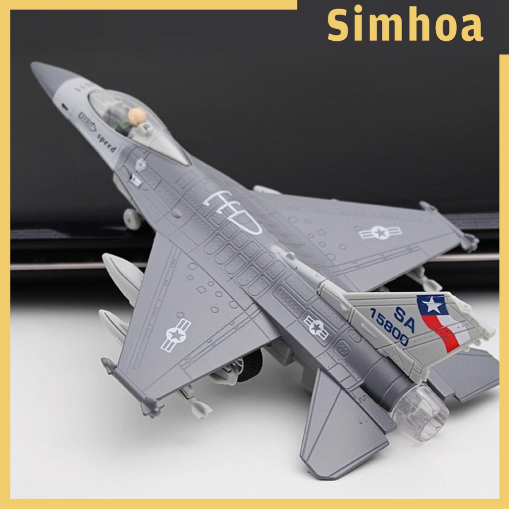 Mô Hình Máy Bay Chiến Đấu F-16 Bằng Hợp Kim Tỉ Lệ 1: 100 Kèm Giá Đỡ