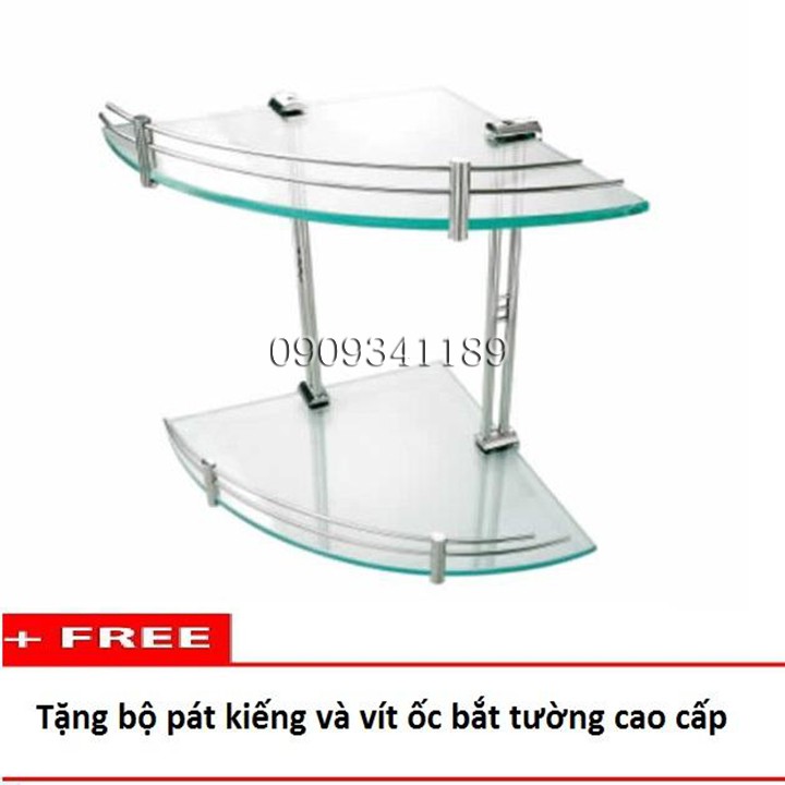 Kệ Kiếng Góc Inox 304 - Kệ Kính Góc Nhà Tắm - Kệ Góc Phòng Tắm