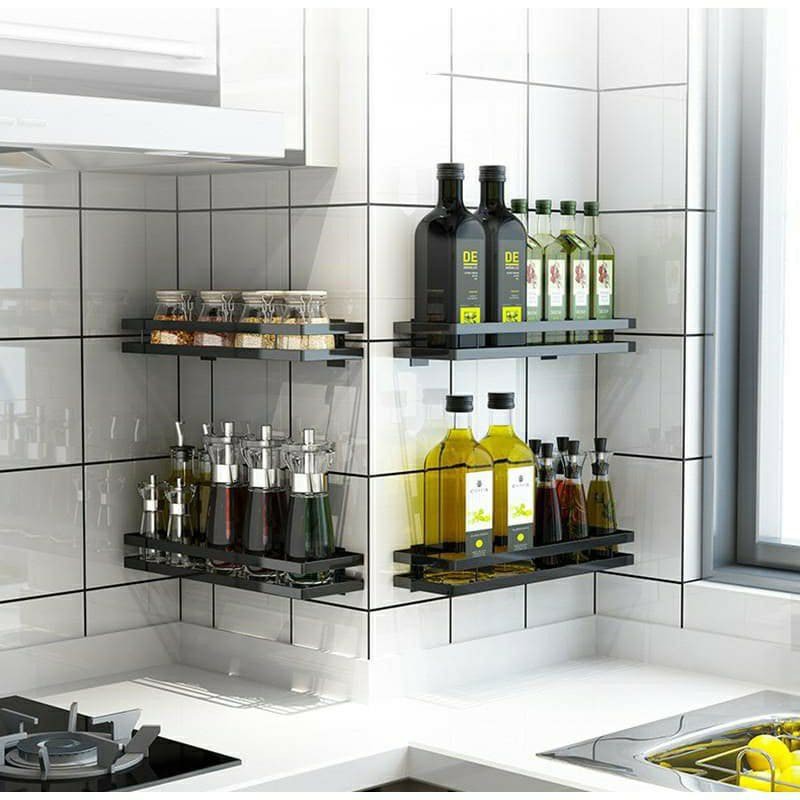 Kệ dán tường NICEHOME nhà bếp nhà tắm đa năng, giá kệ để gia vị treo tường sơn tĩnh điện | BigBuy360 - bigbuy360.vn