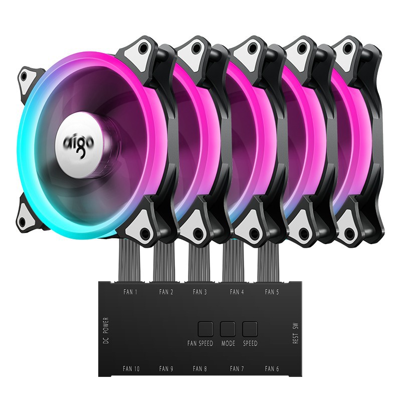 Quạt case Aigo Aurora C5 RGB (5PCS/PACK)