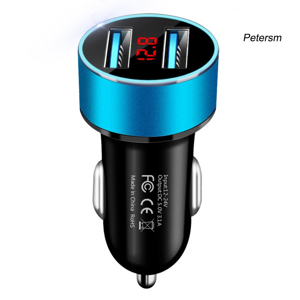 Tẩu Sạc Điện Thoại Cổng USB Kép 3.1A Tiện Dụng Cho Xe Hơi