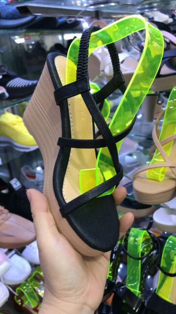 Sandal xuồng đế đúc  quai mảnh  mới nhất đen be