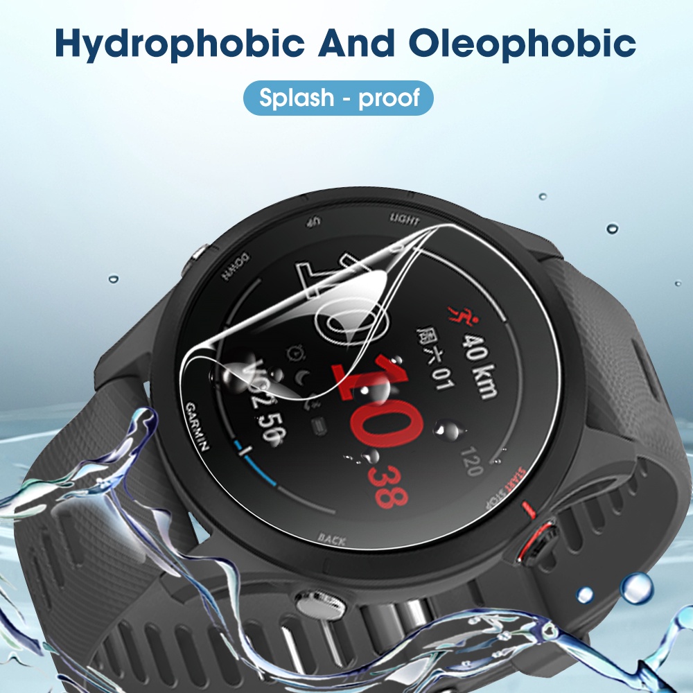 Kính Cường Lực Hydrogel TPU Mềm Bảo Vệ Toàn Màn Hình Chống Nổ Chống Trầy Cho Garmin Forerunner 255 255S 955