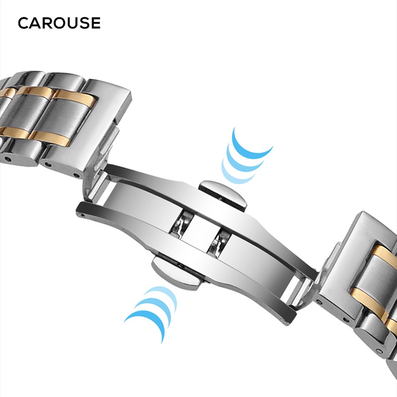 Dây Đeo Đồng Hồ Bằng Thép Không Gỉ Rộng 12 13 14 16 17 18 19 20 21 22 23 24mm