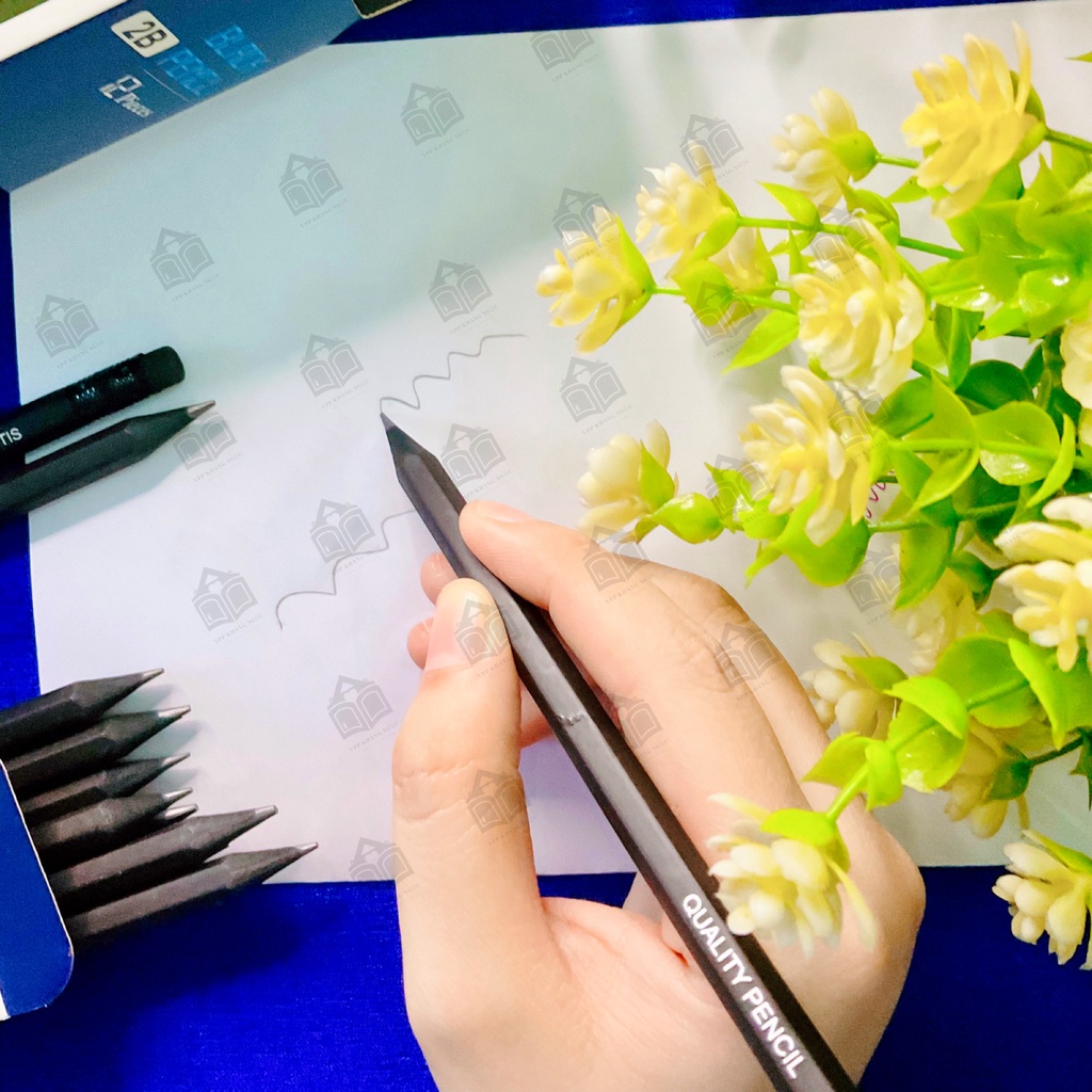 Bút Chì Gỗ 2B HUTIS PC-6680 Có Đầu Tẩy