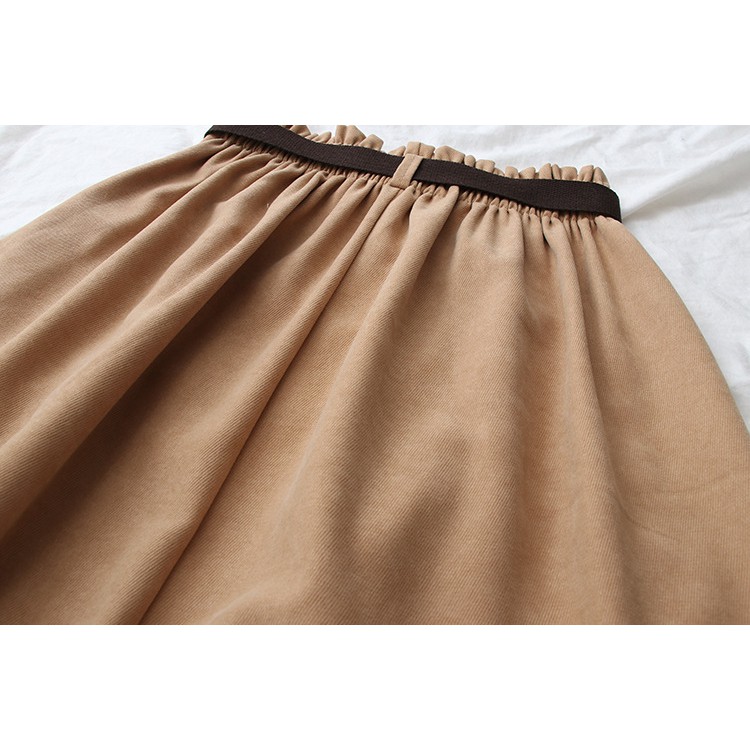 Chân váy xòe vạt lệch kèm đai dễ thương VAY107 free size