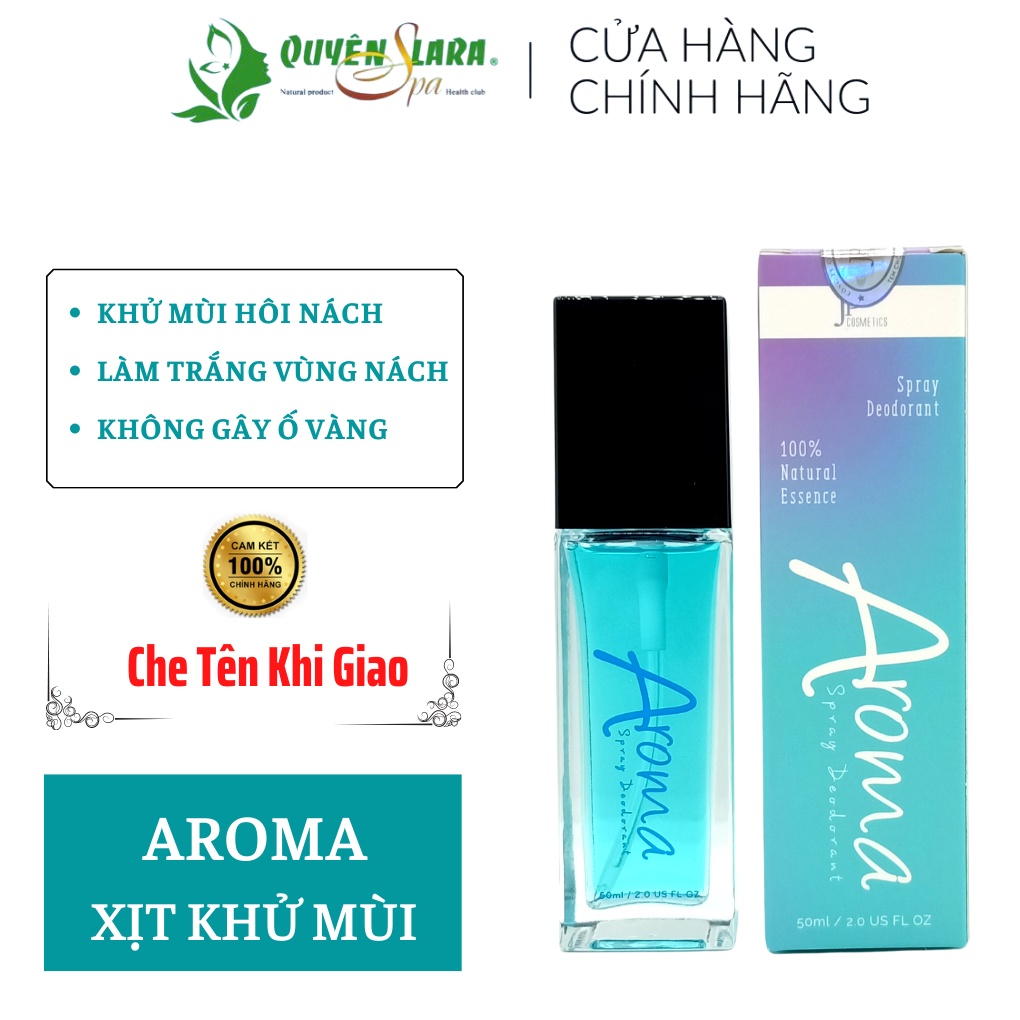 Xịt Khử Mùi Hôi Nách Aroma Chính Hãng Khử Mùi Hôi Nách Nặng, Nhẹ, Lâu Năm Đều Khử Được Hết 50ml
