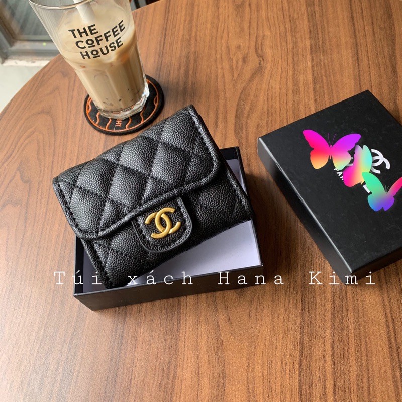 Ví bóp mini nữ Cha neo có dây đeo chéo FULL BOX