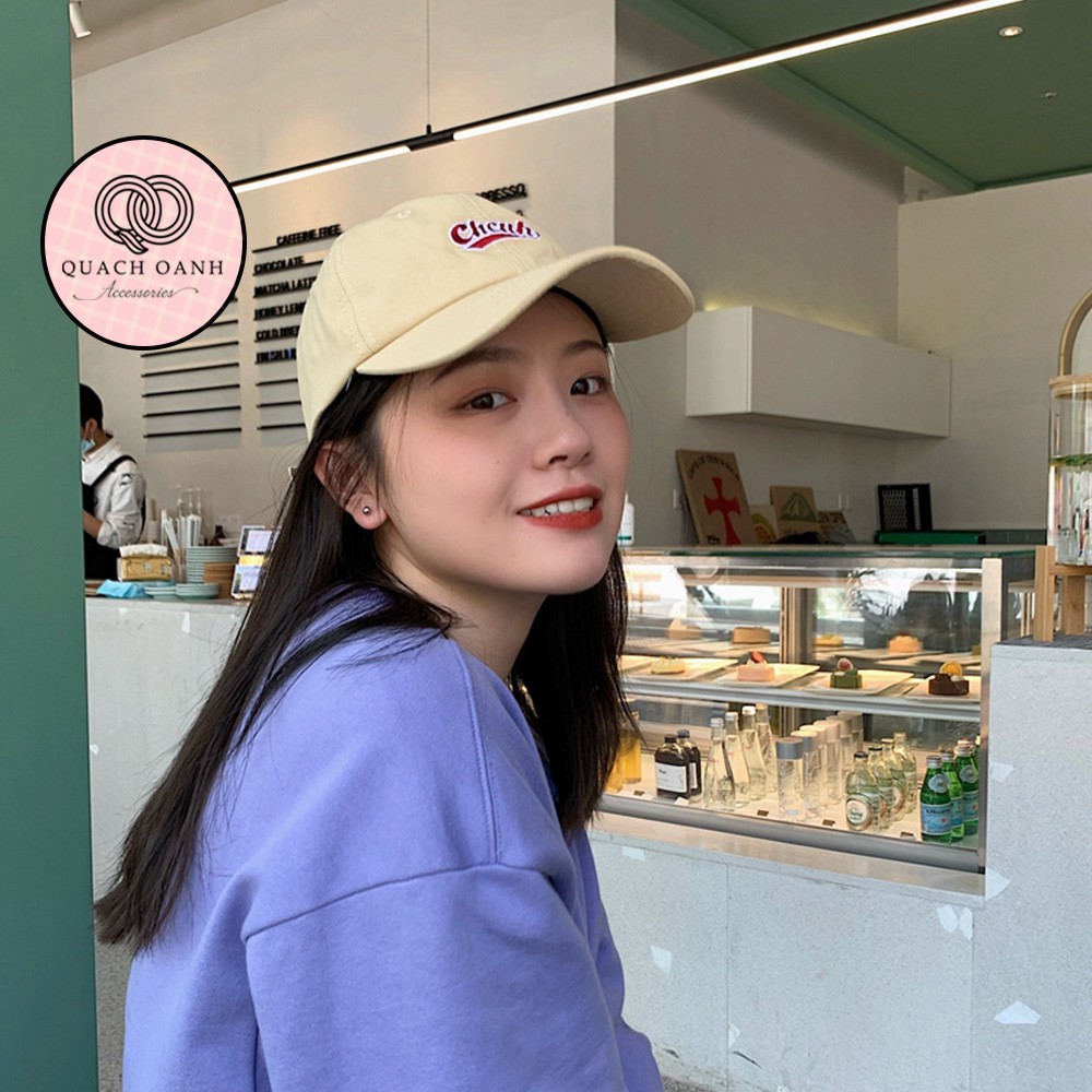 Mũ lưỡi trai bóng chày thêu chữ chcuh unisex cá tính – MU72