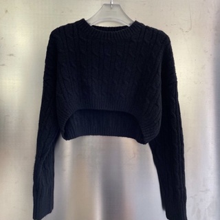 Áo len vặn thừng croptop