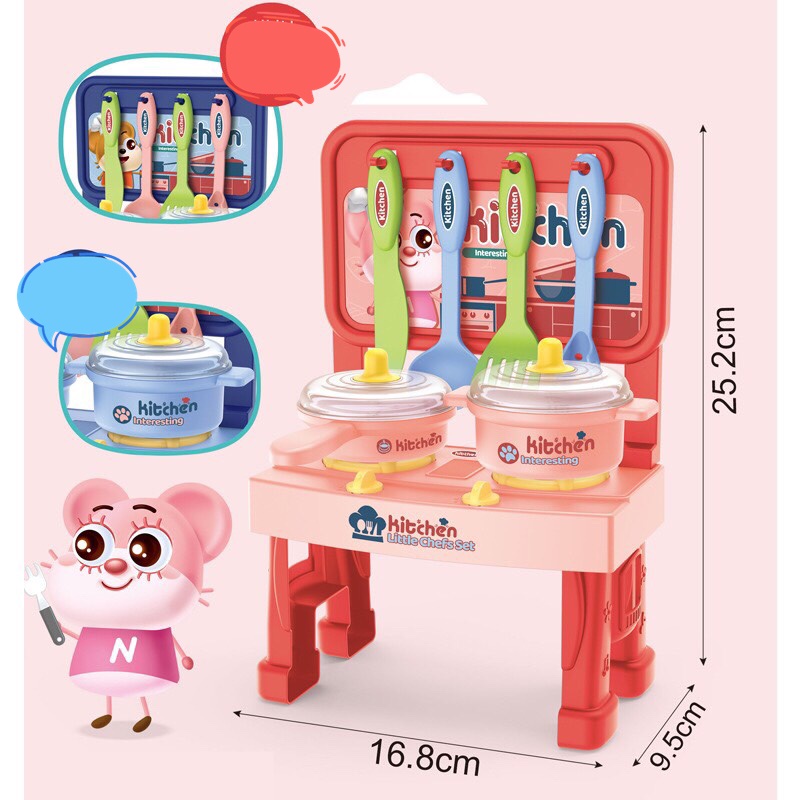 Hộp đồ chơi kệ bếp nấu ăn 811-126 811-126-X 811-126-d