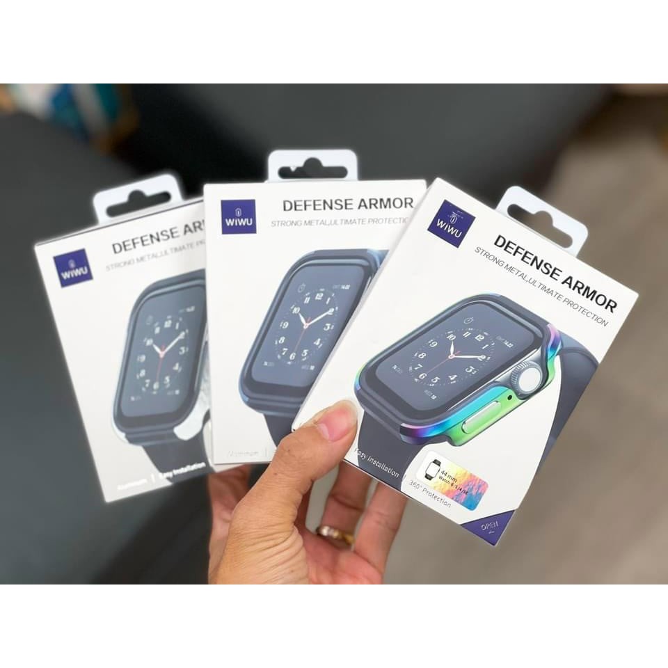 Case cho Apple Watch Series 6 / Series 5 / Series 4 / SE , ốp chống sốc viền thép cao cấp - Hàng chính hãng WIWU