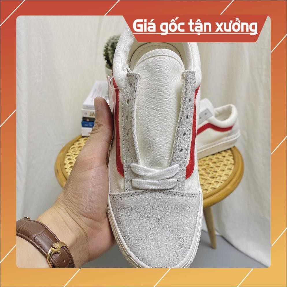 [FreeShip –Xả Sốc Hàng Xịn] Giày thể thao nam nữ Sneaker Van Full phụ kiện, Giầy Vans vạch đỏ  đủ bill box ✔Cam kết G