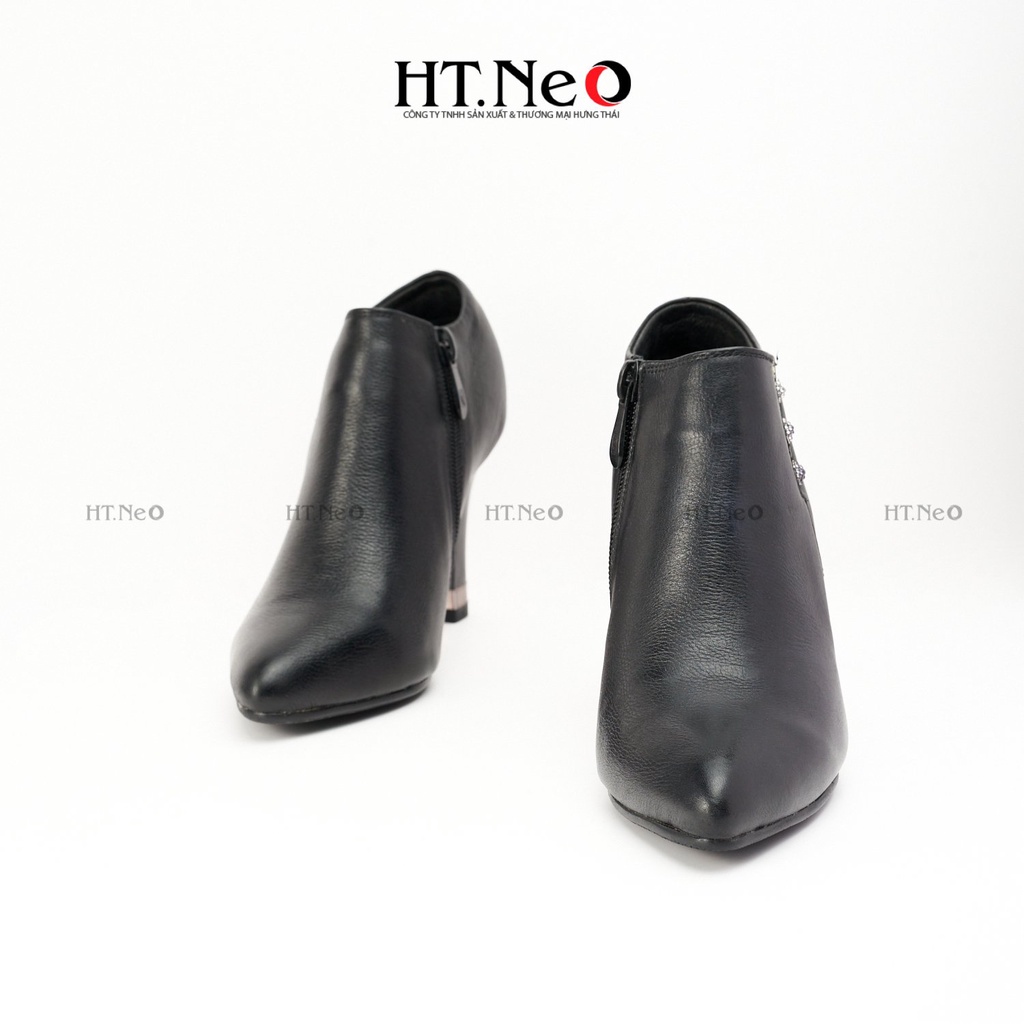 Bốt da bò Da bò thật, càng dùng càng bóng, gót trụ cao đến 9cm cực sang chảnh và điệu đà  HT.NEO BN91