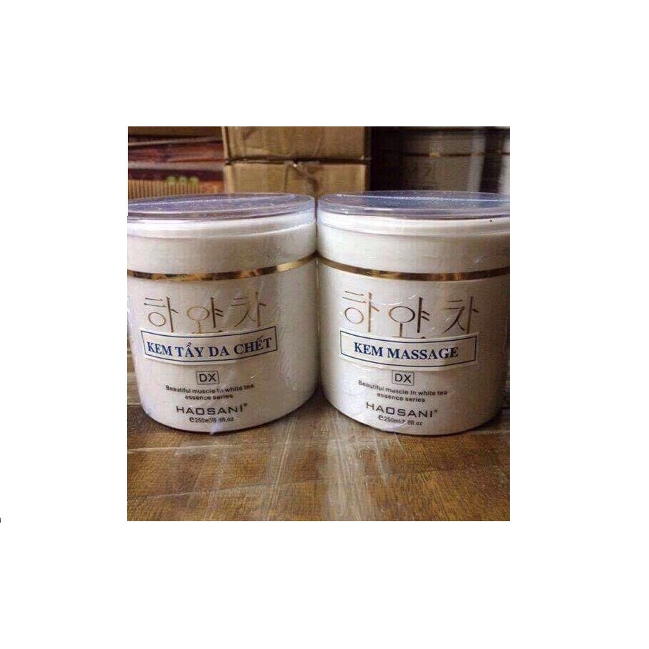 Kem massa + tẩy da chết Haosani lọ 250ml