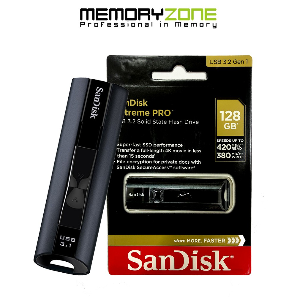 USB 3.2 SanDisk Extreme Pro CZ880 128GB SDCZ880128GG46