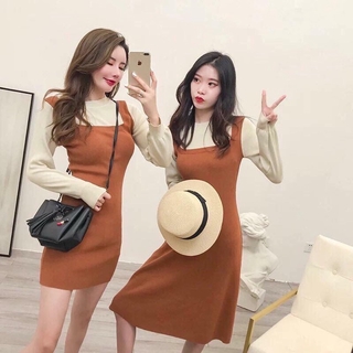 Váy len giả yếm dáng ngắn(kèm ảnh thật)