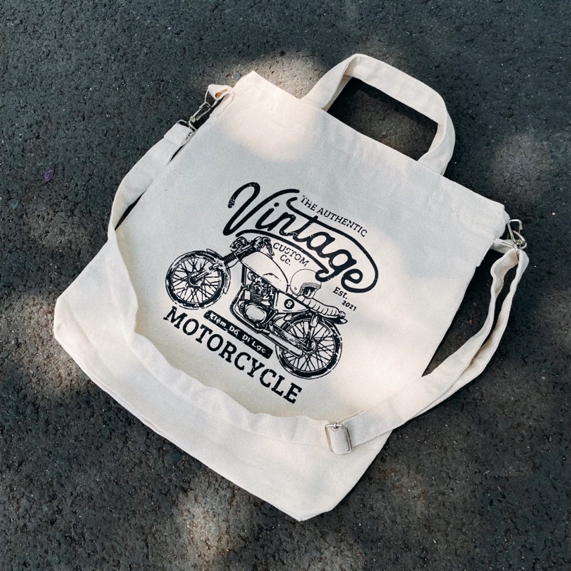 TÚI VẢI BỐ MOTORCYCLE VINTAGE BAG