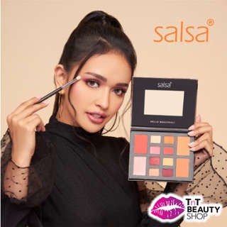 Image of SALSA Rhapsody Face Palette Eyeshadow - Palet Eyeshadow Blush On Contour Highlighter | Classic | Amber