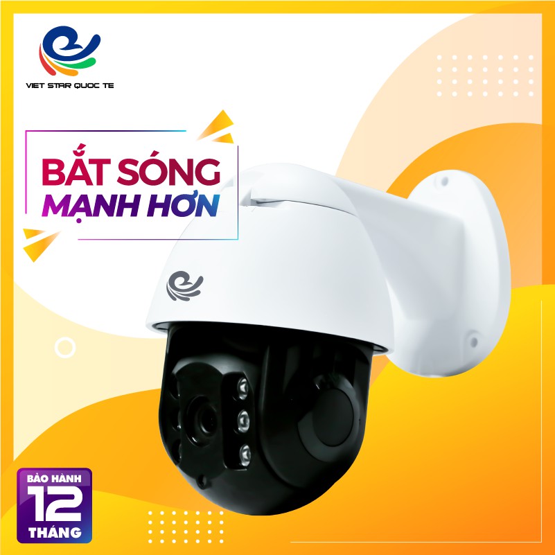 Camera wifi ngoài trời xoay 360 chống nước 19hs, 2.0 MPx1080P kết nối máy tính,bảo hành 1 năm-Việt Star Quốc Tế | BigBuy360 - bigbuy360.vn