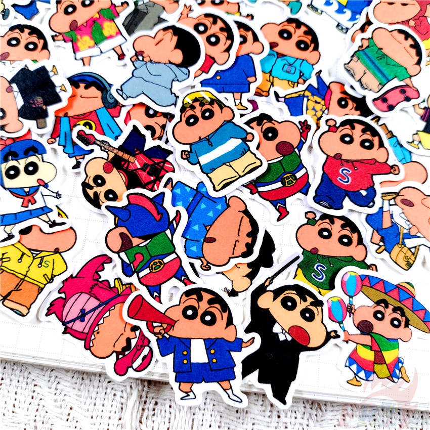 ★★★ Sticker Dán Trang Trí Nhật Ký Hình Cậu Bé Bút Chì Shin-chan Q-8 ★★★ Bộ 50 Miếng Dán Trang Trí Album Thời Trang DIY Kích Thước 2~3cm