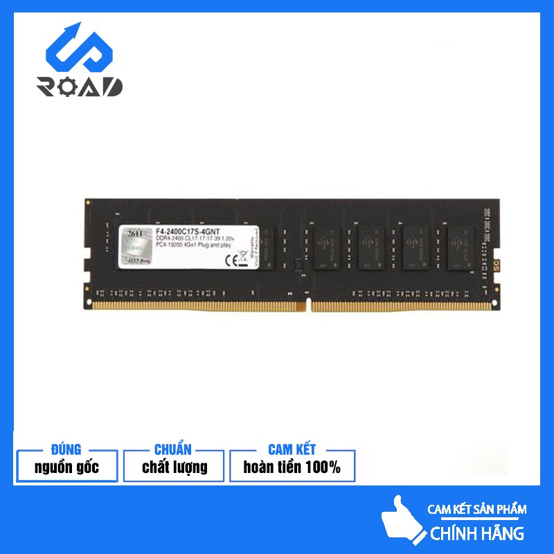 [ HÀNG CHÍNH HÃNG ] RAM GSKILL - F4-2400C17S-4GNT (4GB DDR4 1x4GB 2400)