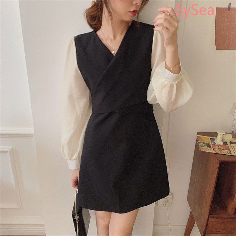 Đầm chiffon tay dài plus size thời trang công sở thanh lịch cho nữ