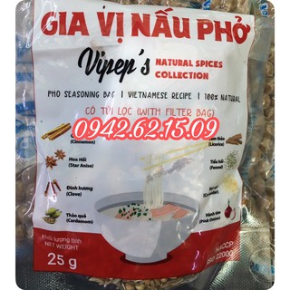 Set gia vị nấu phở Vipep’s đủ vị 10 gói*25 gram