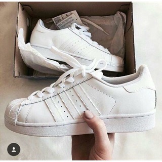 Giày thể thao Adidas superstar full white kèm ảnh thật video