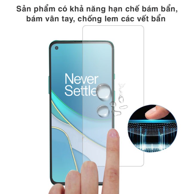 Cường Lực Gor OnePlus 8T Trong Suốt Chống Va Đập Chày Xước Độ Cứng 9H