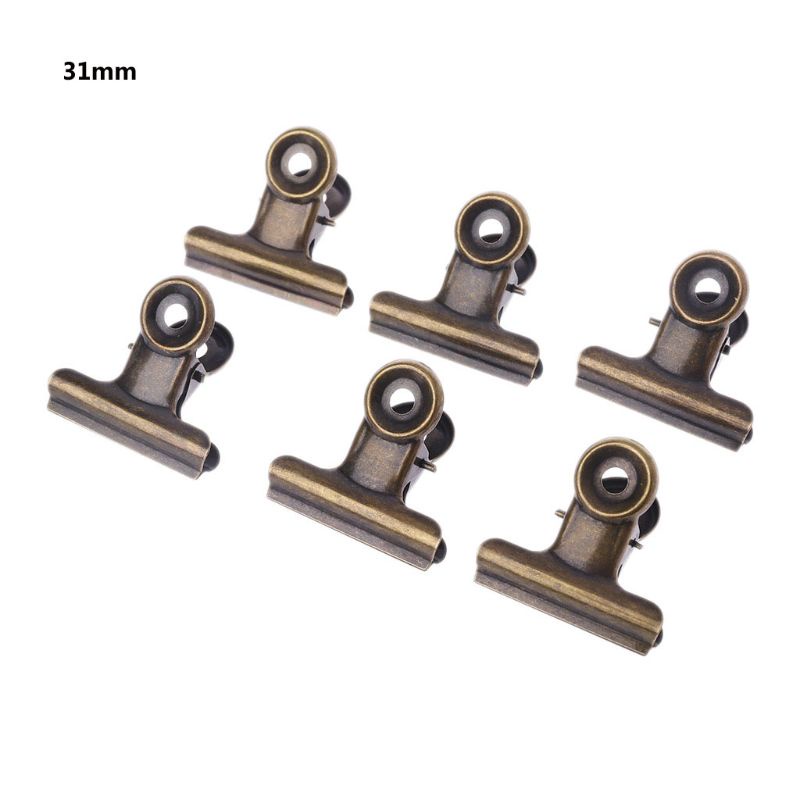 Set 6 kẹp giấy bằng thép không gỉ