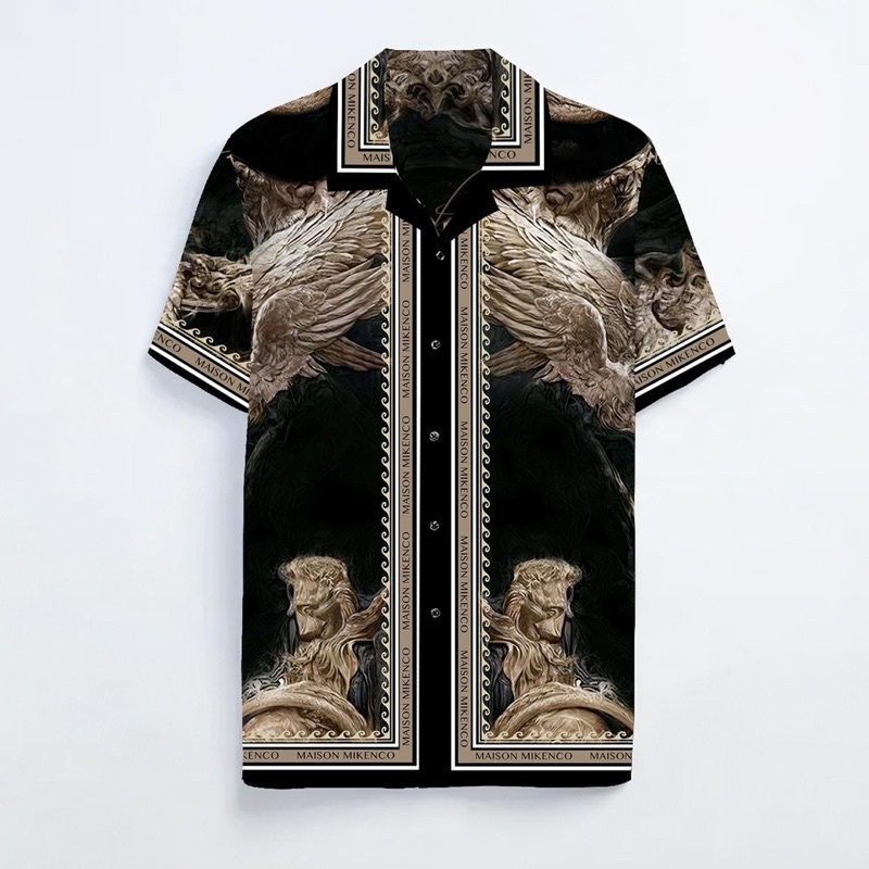 Sơ mi ngắn tay chính hãng Mikenco FLAME SHIRT
