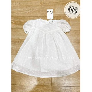 Váy thêu Zara trắng dư xịn cho bé gái 1-6y