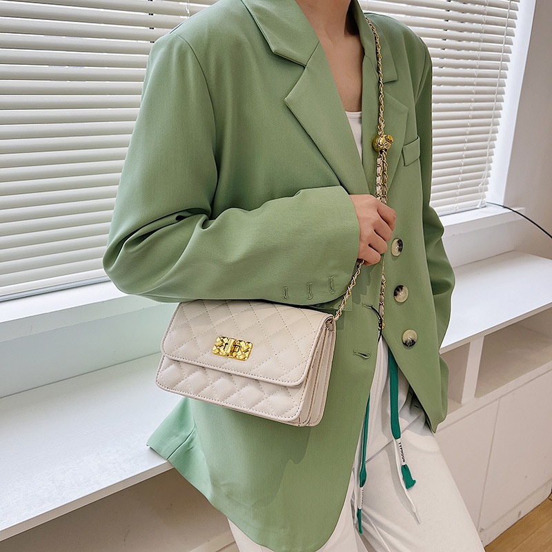 Faya -Túi xách chần ô đi tiệc khóa mạ ánh kim sang trọng T1160