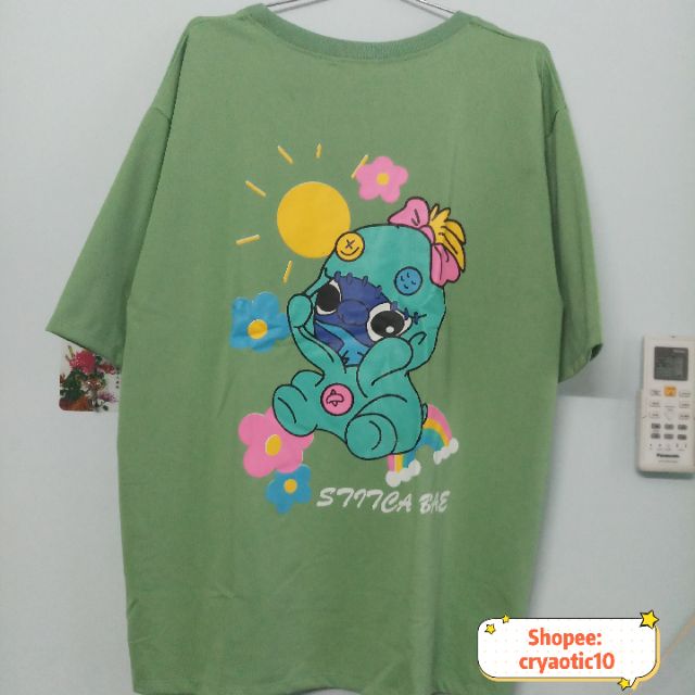 Set áo Stitch + quần short ngắn cartoon hoạt hình Stitch unisex