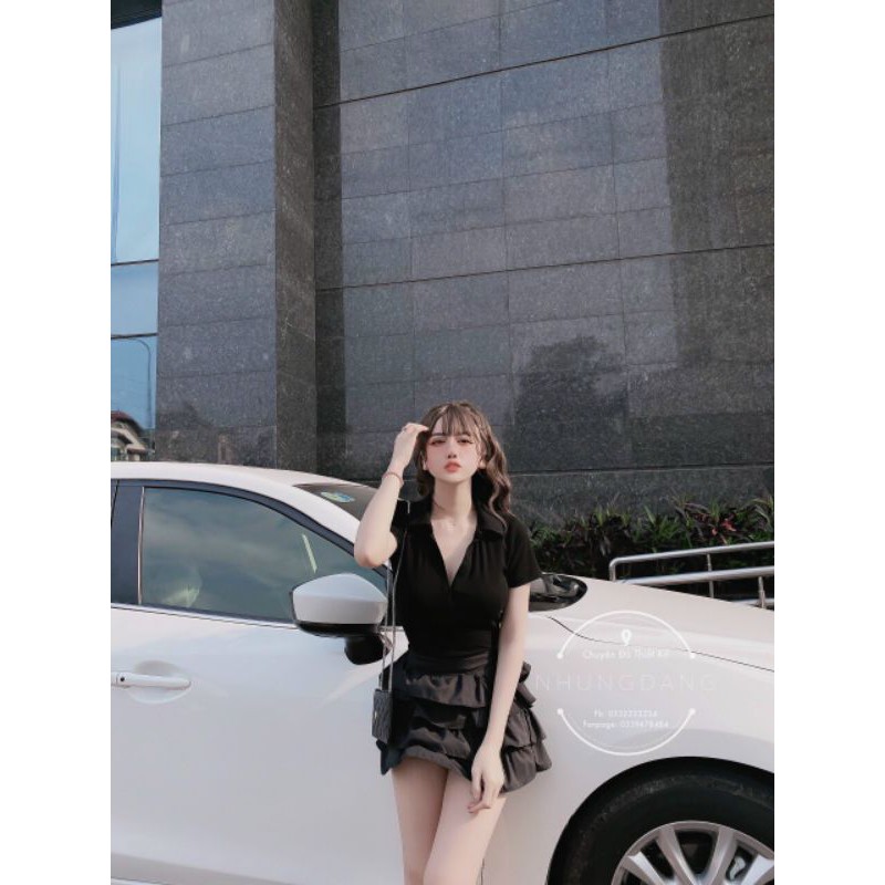 Áo thun trơn cổ bẻ